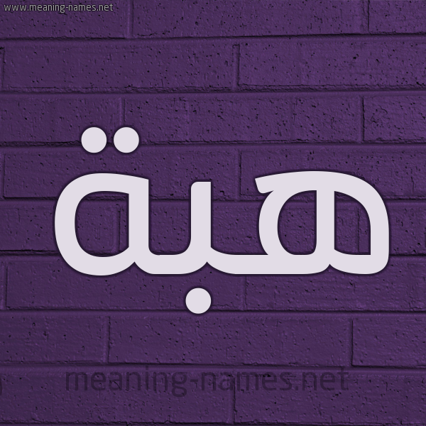 شكل 12 الإسم على الحائط الجداري صورة اسم هبة Heba