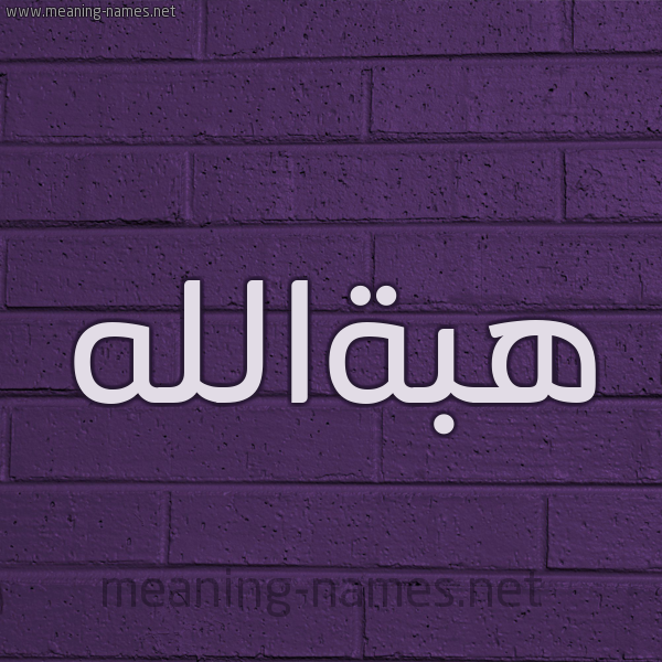 شكل 12 الإسم على الحائط الجداري صورة اسم هبةالله Hbhallh