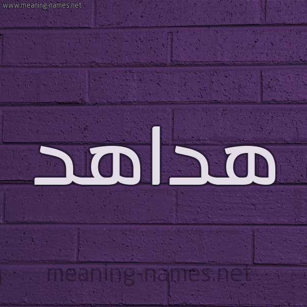 شكل 12 الإسم على الحائط الجداري صورة اسم هداهد Hdahd