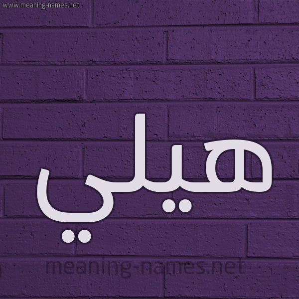 شكل 12 الإسم على الحائط الجداري صورة اسم هيلي hilly