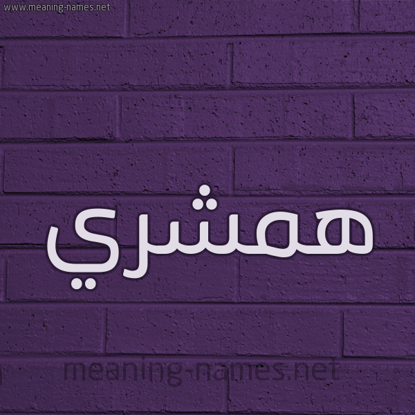 شكل 12 الإسم على الحائط الجداري صورة اسم هَمْشَري HAMSHARI