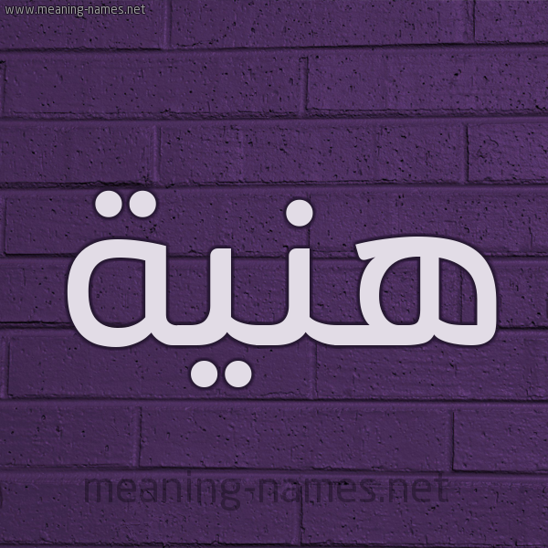 شكل 12 الإسم على الحائط الجداري صورة اسم هَنِيَّة HANEIAH شكل 12 الإسم على الحائط الجداري صورة اسم هَنِيَّة HANEIAH