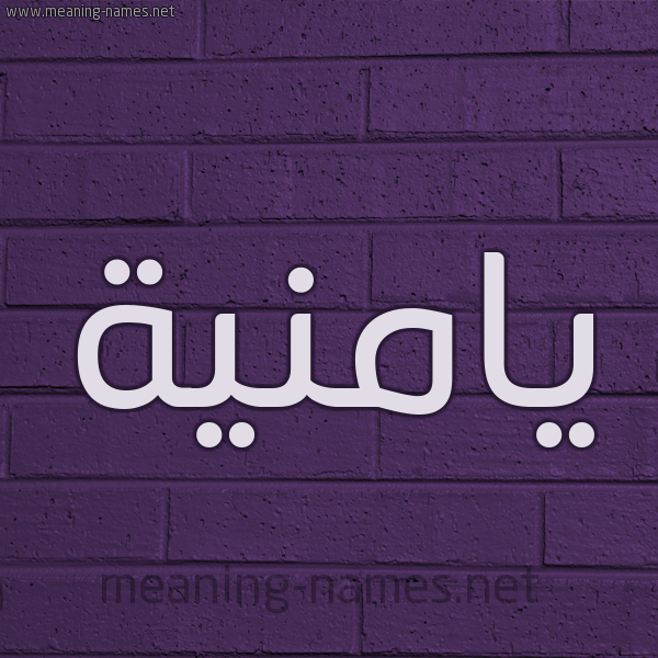 شكل 12 الإسم على الحائط الجداري صورة اسم يامنية Yamna