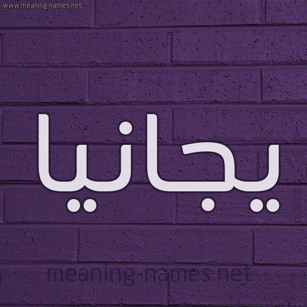 شكل 12 الإسم على الحائط الجداري صورة اسم يجانيا Janiya