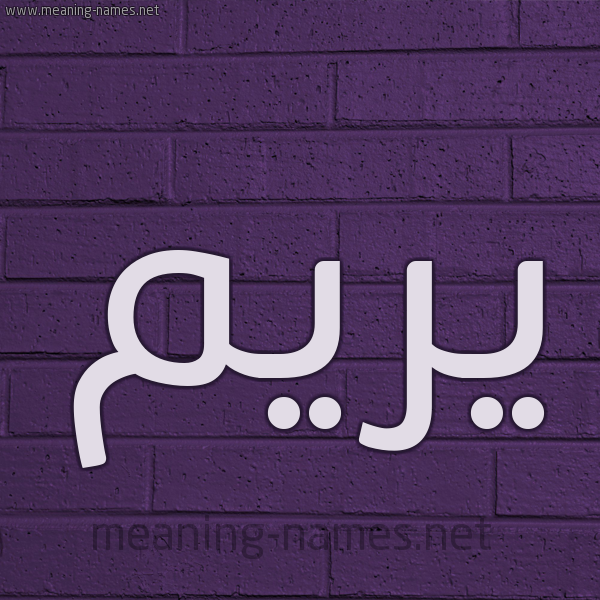 شكل 12 الإسم على الحائط الجداري صورة اسم يريم Yrym