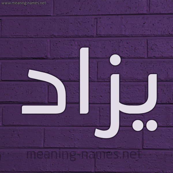 شكل 12 الإسم على الحائط الجداري صورة اسم يزاد Yazad