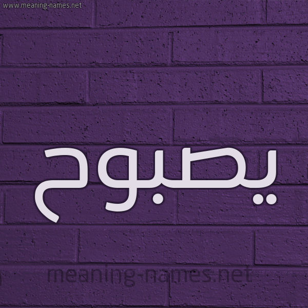 شكل 12 الإسم على الحائط الجداري صورة اسم يصبوح Sabouh
