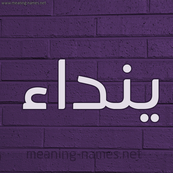 شكل 12 الإسم على الحائط الجداري صورة اسم ينداء Nedaa