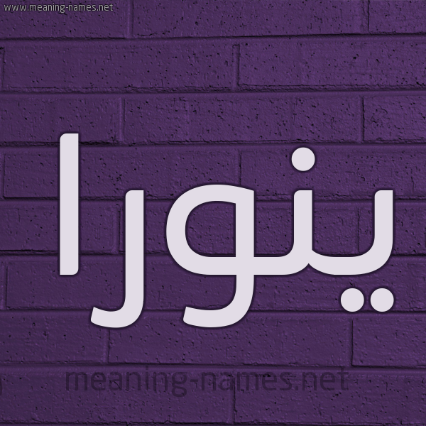 شكل 12 الإسم على الحائط الجداري صورة اسم ينورا Noura