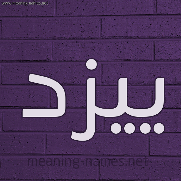 شكل 12 الإسم على الحائط الجداري صورة اسم ييزد Yazad