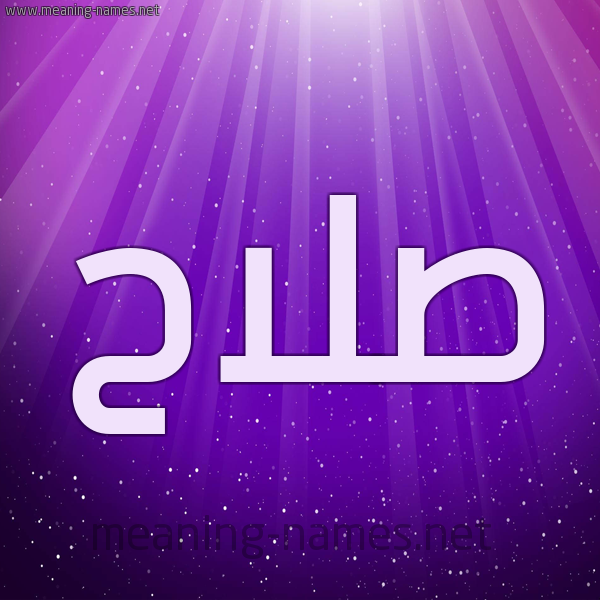 شكل 13 الإسم على خلفية باللون البنفسج والاضاءة والنجوم صورة اسم صلاح Salah