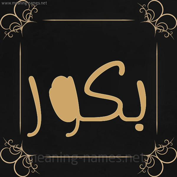 شكل 14 الإسم على خلفية سوداء واطار برواز ذهبي صورة اسم بَكُّور BAKOOR شكل 14 الإسم على خلفية سوداء واطار برواز ذهبي صورة اسم بَكُّور BAKOOR