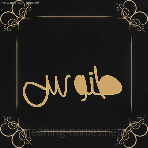 شكل 14 الإسم على خلفية سوداء واطار برواز ذهبي صورة اسم طَنُّوس TANOOS شكل 14 الإسم على خلفية سوداء واطار برواز ذهبي صورة اسم طَنُّوس TANOOS