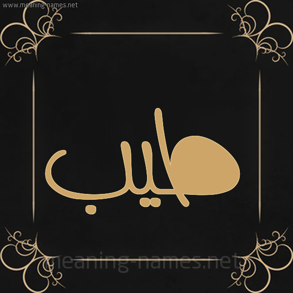 شكل 14 الإسم على خلفية سوداء واطار برواز ذهبي صورة اسم طَيِّب TAIEB شكل 14 الإسم على خلفية سوداء واطار برواز ذهبي صورة اسم طَيِّب TAIEB