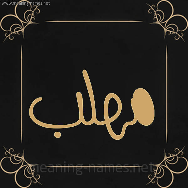 شكل 14 الإسم على خلفية سوداء واطار برواز ذهبي صورة اسم مُهَلَّب MOHALAB شكل 14 الإسم على خلفية سوداء واطار برواز ذهبي صورة اسم مُهَلَّب MOHALAB