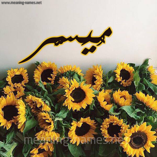 صورة اسم مُيَسَّر MOIASAR شكل 17 صوره دوار الشمس للإسم بخط رقعة صورة اسم مُيَسَّر MOIASAR شكل 17 صوره دوار الشمس للإسم بخط رقعة