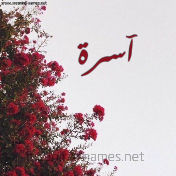 شكل 18 صوره الورد الأحمر للإسم بخط رقعة صورة اسم آسرة ASRH