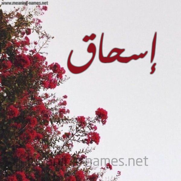 شكل 18 صوره الورد الأحمر للإسم بخط رقعة صورة اسم إسحاق Eshaq