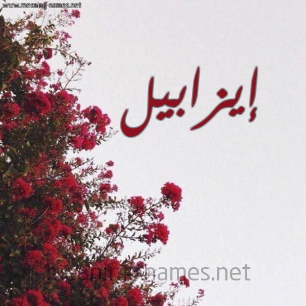 شكل 18 صوره الورد الأحمر للإسم بخط رقعة صورة اسم إيزابيل EIZABIL