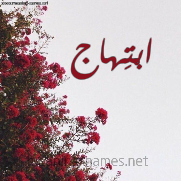 شكل 18 صوره الورد الأحمر للإسم بخط رقعة صورة اسم ابْتِهاج ABTEHAG