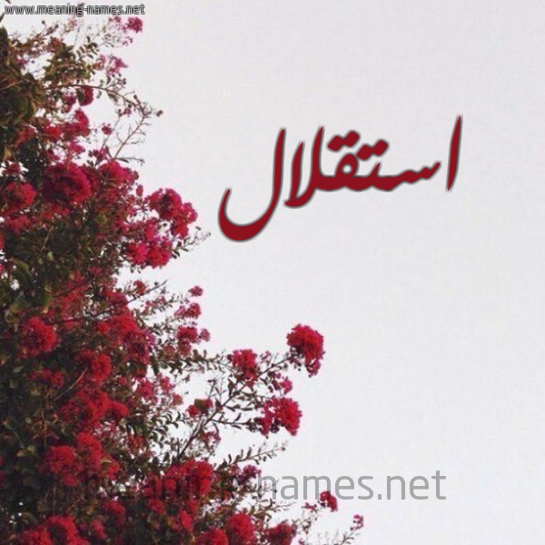 شكل 18 صوره الورد الأحمر للإسم بخط رقعة صورة اسم استقلال Astqlal