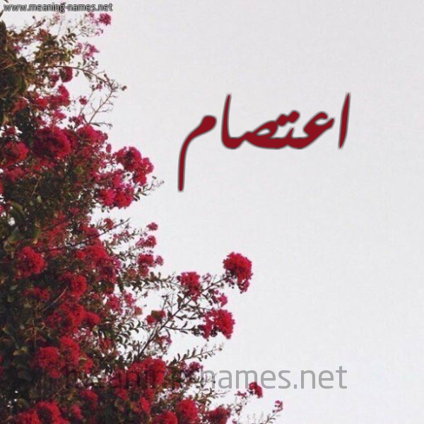 شكل 18 صوره الورد الأحمر للإسم بخط رقعة صورة اسم اعتصام A"tsam
