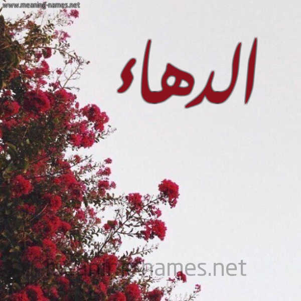 شكل 18 صوره الورد الأحمر للإسم بخط رقعة صورة اسم الدهاء Al-D'ha'a