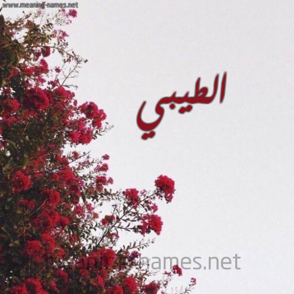 شكل 18 صوره الورد الأحمر للإسم بخط رقعة صورة اسم الطيبي TAIBI