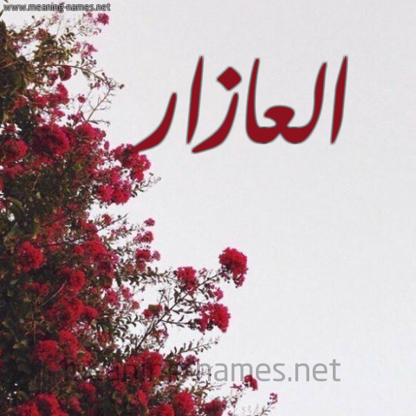 شكل 18 صوره الورد الأحمر للإسم بخط رقعة صورة اسم العازار ALAAZAR