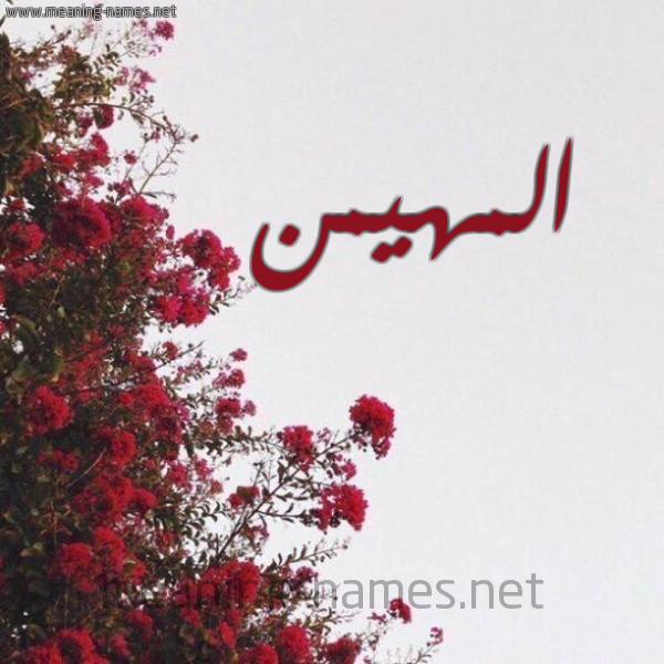 شكل 18 صوره الورد الأحمر للإسم بخط رقعة صورة اسم المهيمن ALMHIMN