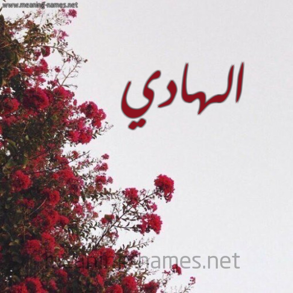 شكل 18 صوره الورد الأحمر للإسم بخط رقعة صورة اسم الهادي ELHADI