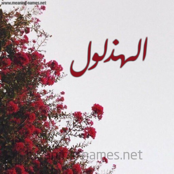 شكل 18 صوره الورد الأحمر للإسم بخط رقعة صورة اسم الهذلول Al-Hdhlwl