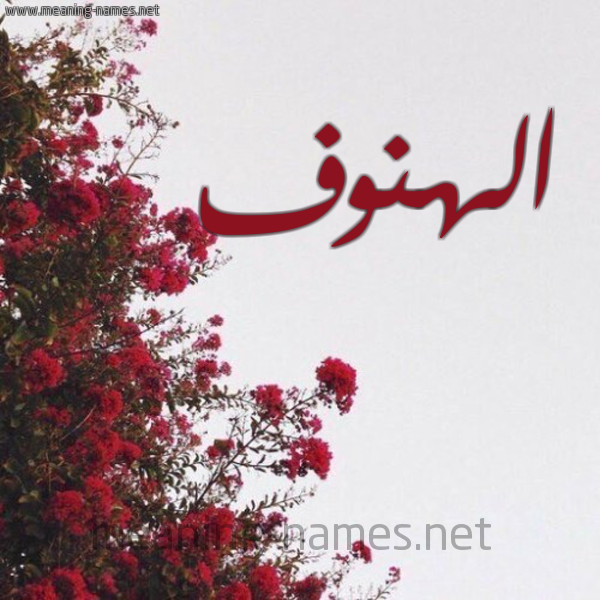 شكل 18 صوره الورد الأحمر للإسم بخط رقعة صورة اسم الهنوف Al-Hnwf