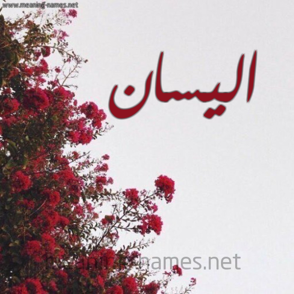 شكل 18 صوره الورد الأحمر للإسم بخط رقعة صورة اسم اليسان alissan