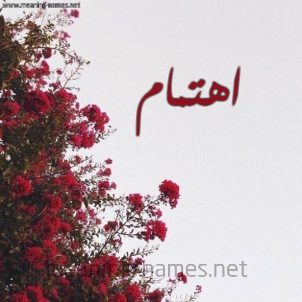 شكل 18 صوره الورد الأحمر للإسم بخط رقعة صورة اسم اهتمام Ahtmam