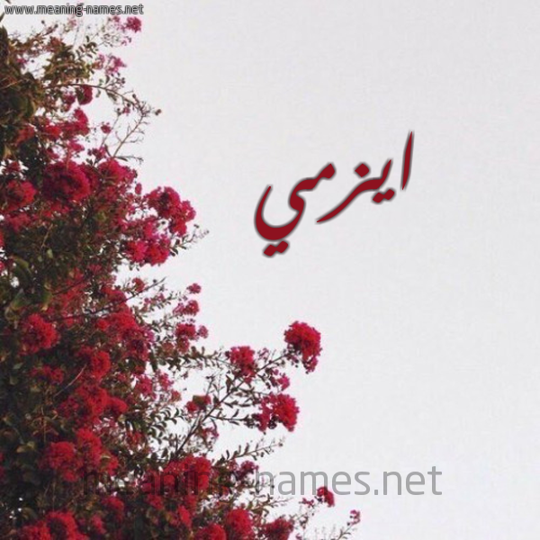 شكل 18 صوره الورد الأحمر للإسم بخط رقعة صورة اسم ايزمي ezmi