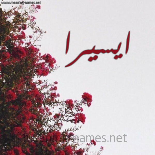 شكل 18 صوره الورد الأحمر للإسم بخط رقعة صورة اسم ايسيرا Esra