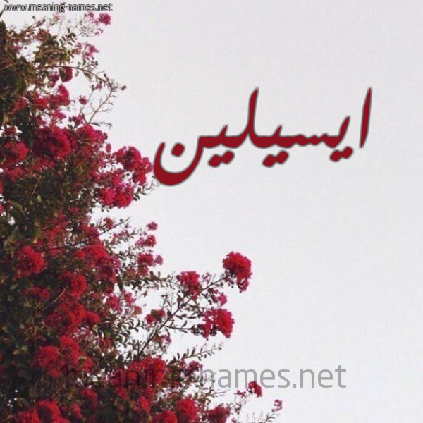 شكل 18 صوره الورد الأحمر للإسم بخط رقعة صورة اسم ايسيلين Iselin