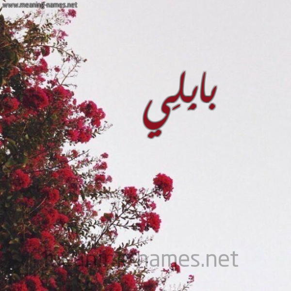 شكل 18 صوره الورد الأحمر للإسم بخط رقعة صورة اسم بابِلِي BABELEI