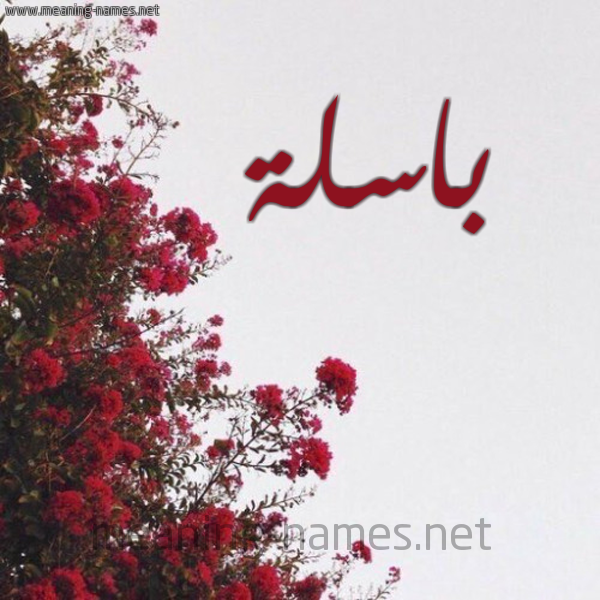 شكل 18 صوره الورد الأحمر للإسم بخط رقعة صورة اسم باسلة BASLH