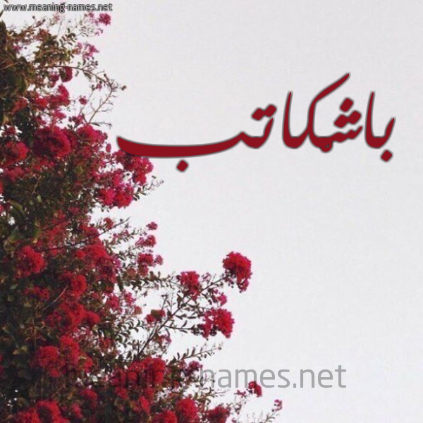 شكل 18 صوره الورد الأحمر للإسم بخط رقعة صورة اسم باشْكاتب BASHKATB