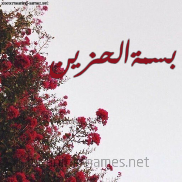 شكل 18 صوره الورد الأحمر للإسم بخط رقعة صورة اسم بسمةالحزين Bsmhalhzyn