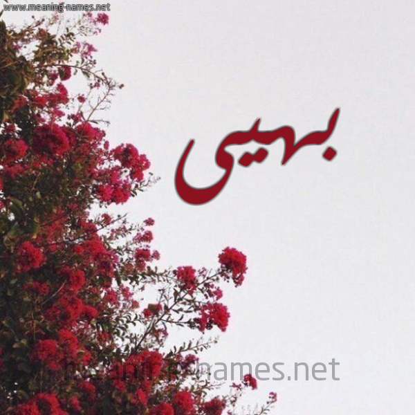 شكل 18 صوره الورد الأحمر للإسم بخط رقعة صورة اسم بهيى Bahey