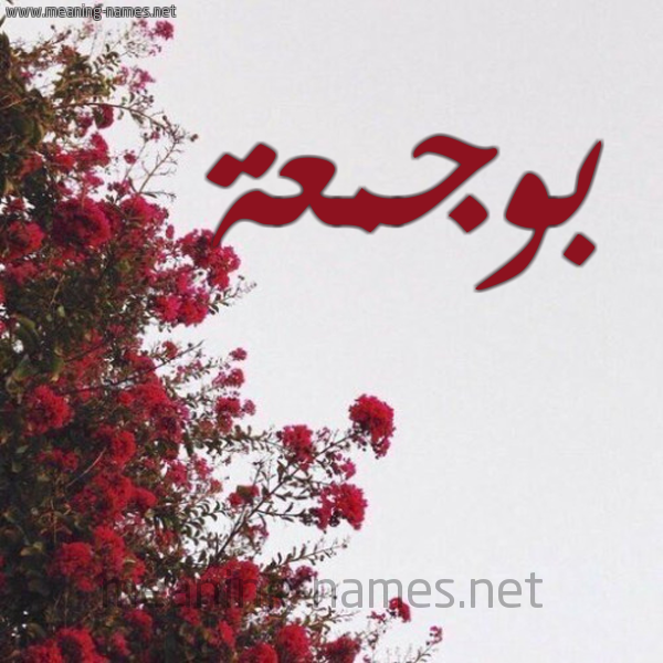 شكل 18 صوره الورد الأحمر للإسم بخط رقعة صورة اسم بوجمعة Boujama