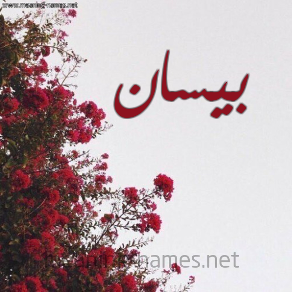 شكل 18 صوره الورد الأحمر للإسم بخط رقعة صورة اسم بيسان Besan