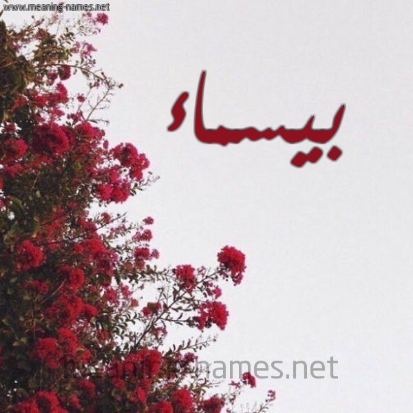 شكل 18 صوره الورد الأحمر للإسم بخط رقعة صورة اسم بيسماء Basmaa