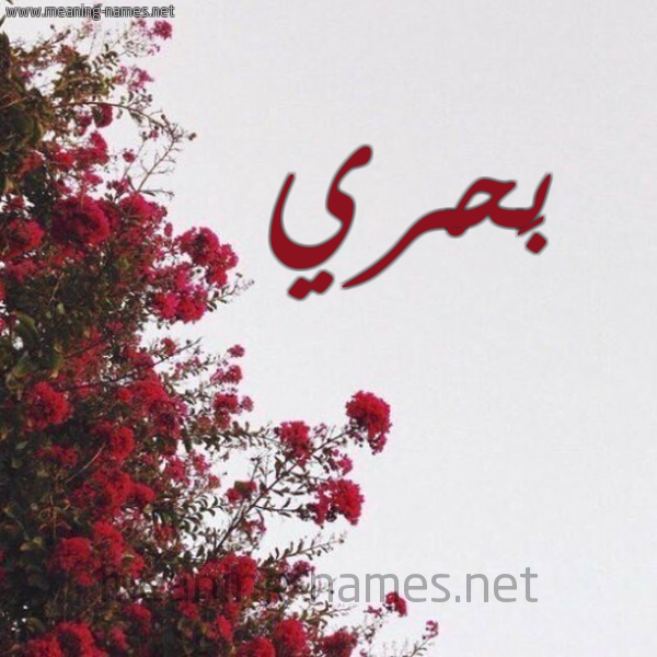 شكل 18 صوره الورد الأحمر للإسم بخط رقعة صورة اسم بَحْري BAHRI