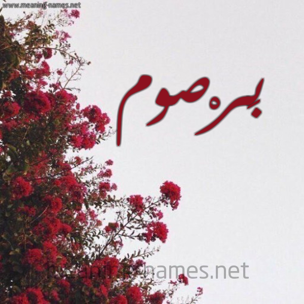 شكل 18 صوره الورد الأحمر للإسم بخط رقعة صورة اسم بَرْصوم BARSOM