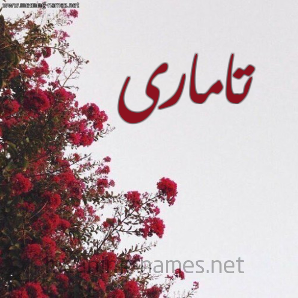 شكل 18 صوره الورد الأحمر للإسم بخط رقعة صورة اسم تامارى Tamar
