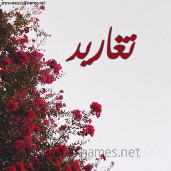 شكل 18 صوره الورد الأحمر للإسم بخط رقعة صورة اسم تغاريد TGHARID